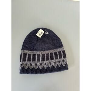 Adult winter hat blue beanie one size NWT